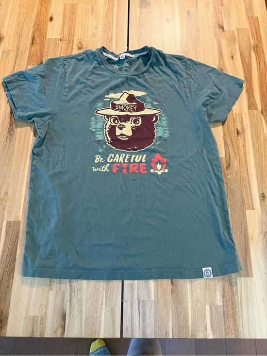 The Landmark Project Other - Smokey Bear Graphic Tee - Forest Green Short Sleeve Shirt
